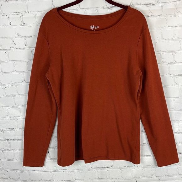 Style & Co Long Sleeve Soft Tee Size Large - Picture 1 of 5